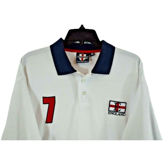 England 04 Mens XL Team England 7 Sports Polo Short Sleeve Shirt - Picture 4 of 11